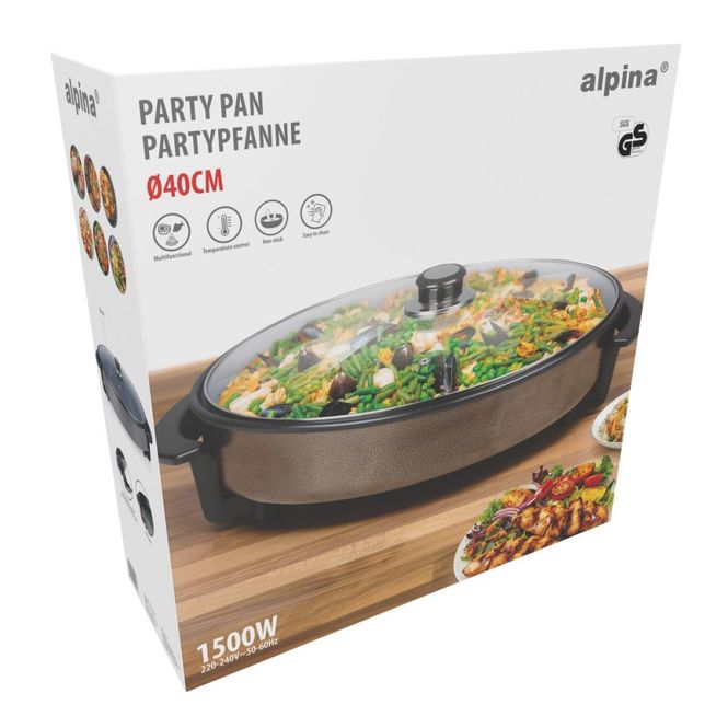 Hovedbilde Alpina Elektrisk stekepanne Ø40cm 1500W